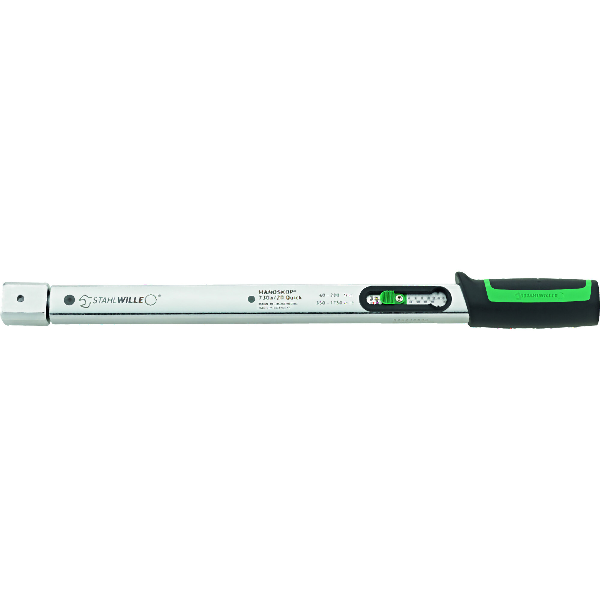 Stahlwille Manoskop Torque Wrench — 40-200 Nm, 455mm Length, QuickRelease, Dual Scale, Model# 730A